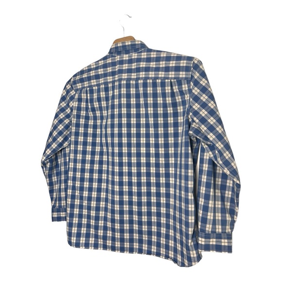 LL Bean Men's Blue&White Check XL-Reg Button Down Long Sleeve CoolMax 25% - Picture 3 of 4